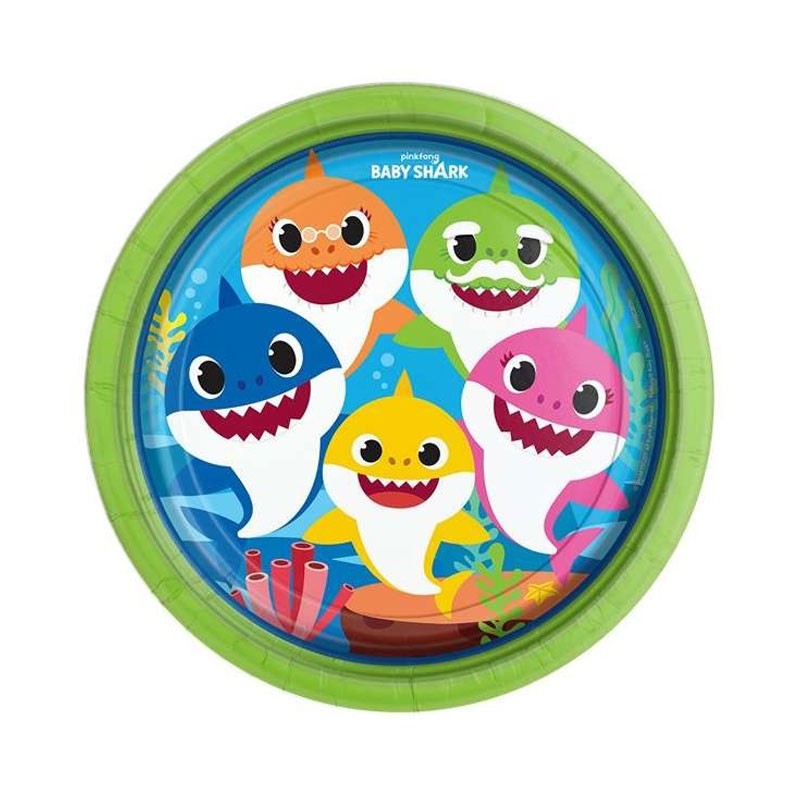 23cm 8pc Baby Shark Plate