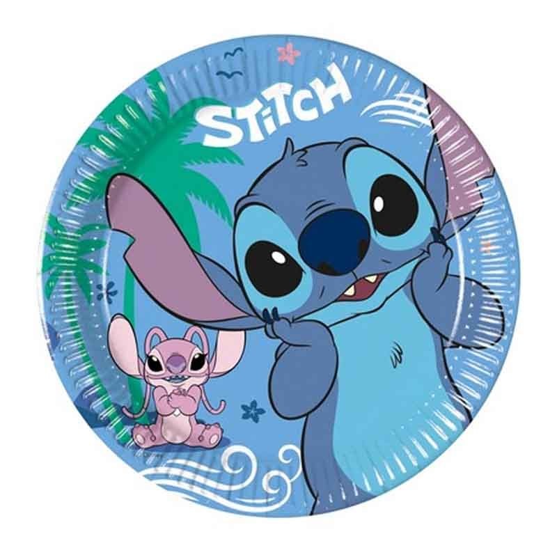 20cm Stitch &amp; Angel Paper Plate 8pcs