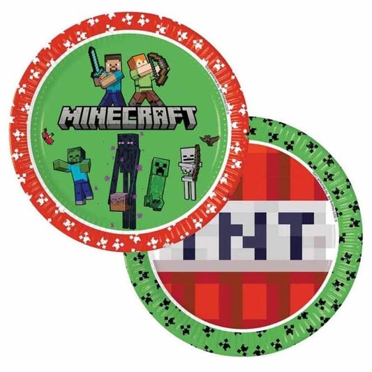 Piatto 23 cm 8 pz NEXT GEN  Minecraft