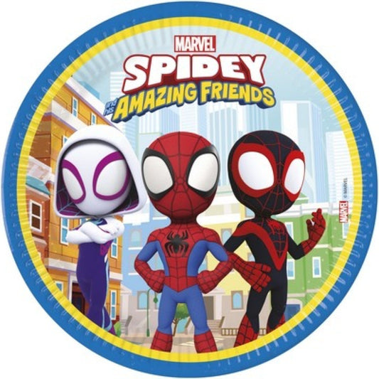 Piatto carta 23cm "Spidey & Friends" 8pz