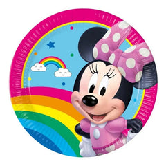 Piatto 20cm 8pz Minnie Rainbow Make Me Smile