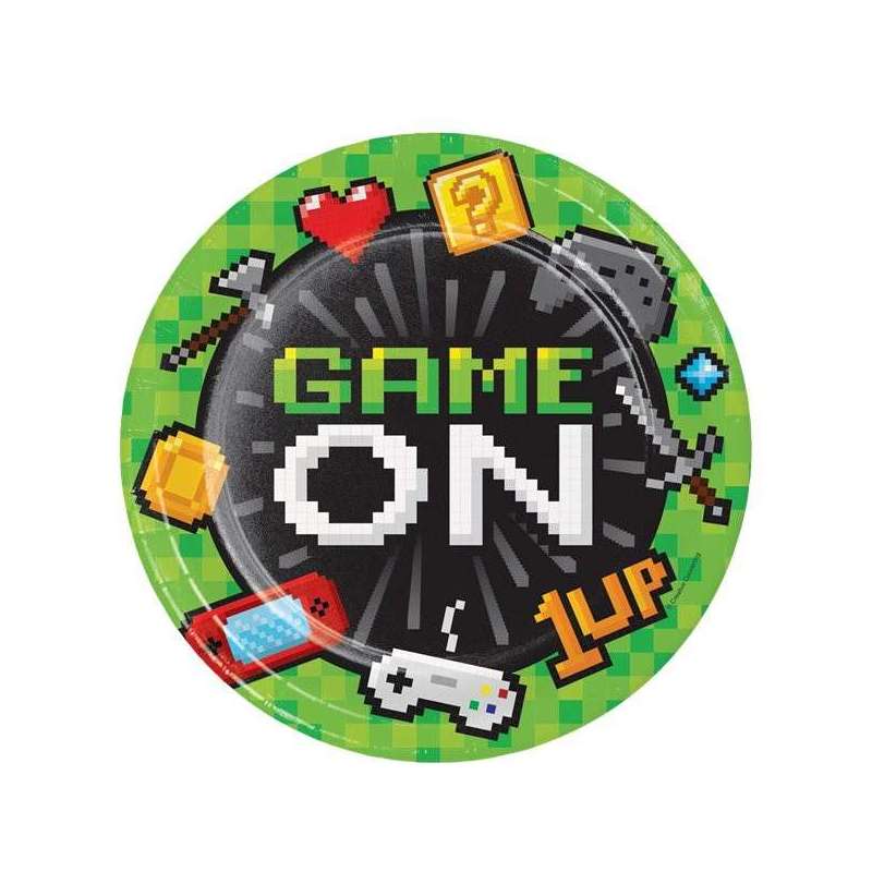 22cm "Game On" Plates 8pcs