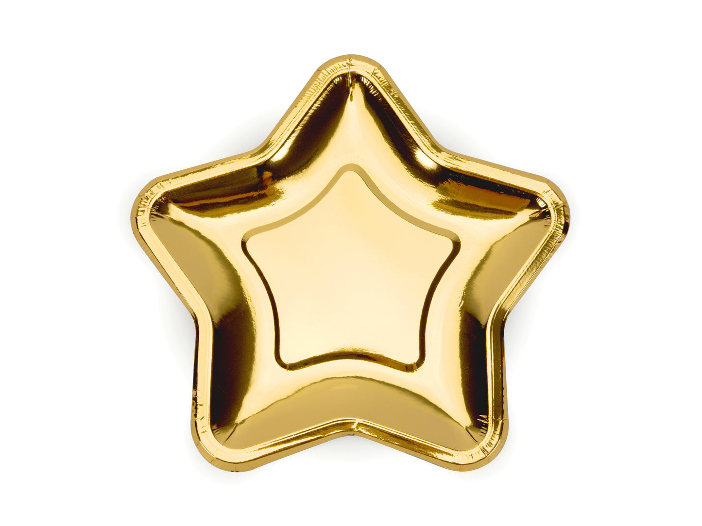 Piatti di carta stella oro 18cm 6pz