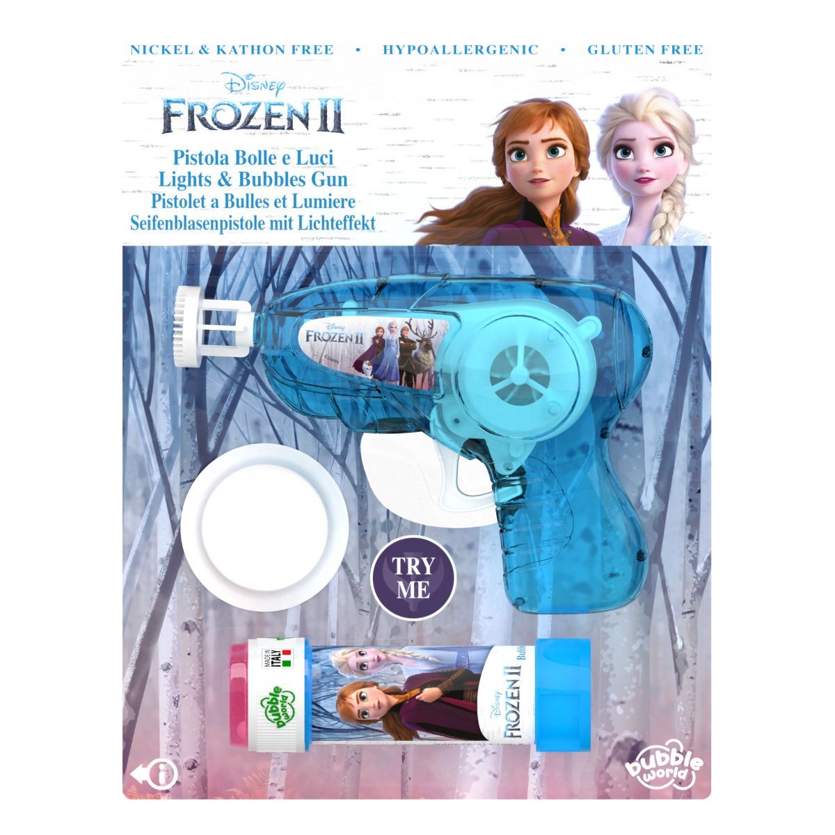 pistola bolle di sapone frozen