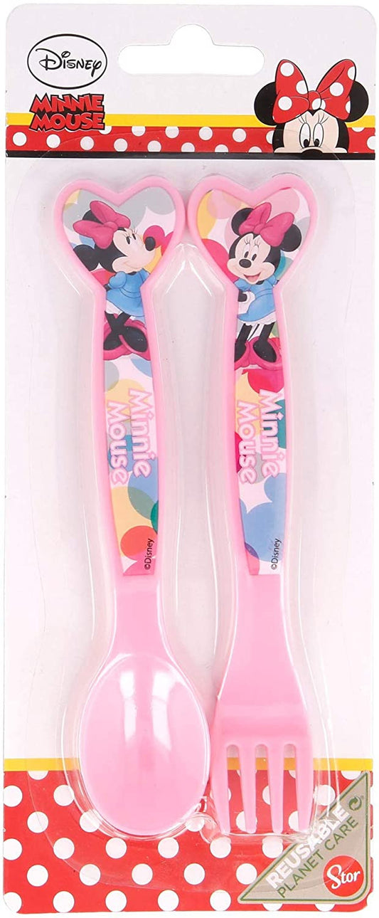 Minnie set 2 posate in plastica