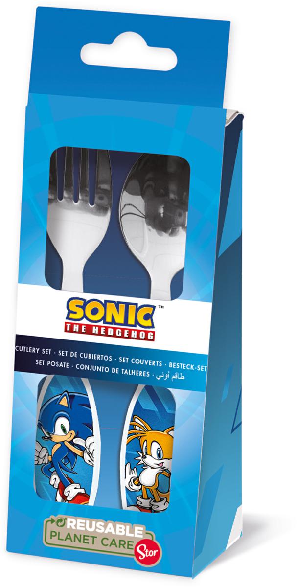 Sonic set of 2 steel cutlery