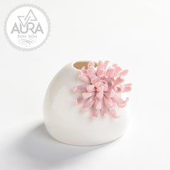 Profumatore con fiore rosa 8,5x8,5x7,8cm