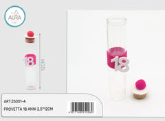 provetta 18 anni fuxia 2,5x14cm