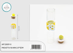 provetta 18 anni giallo 2,5x12cm