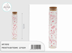 provetta baby rosa 2,5x12cm