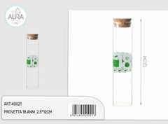 Glass test tube 18 years 2.5x12cm green