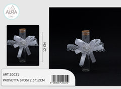 provetta in vetro matrimonio 2,5x12cm