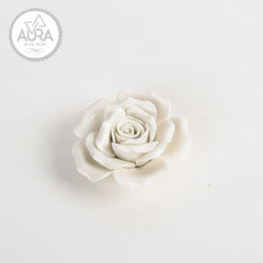 Rosa in ceramica 5,8cm bianco