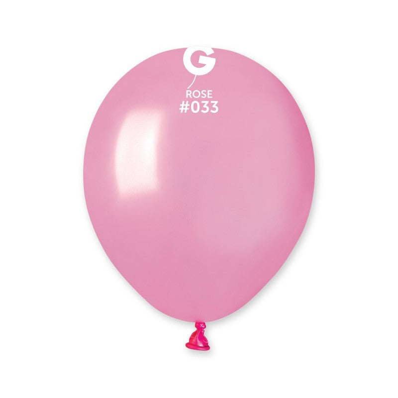 5 inch pink metallic latex balloons, 100 pcs