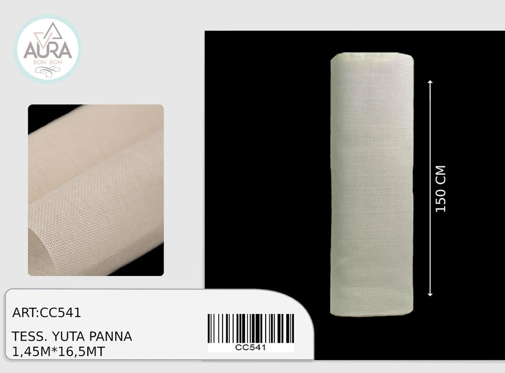 Tessuto juta panna 1,5x12,5m