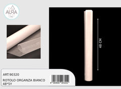 rotolo organza 48cmx5y bianco
