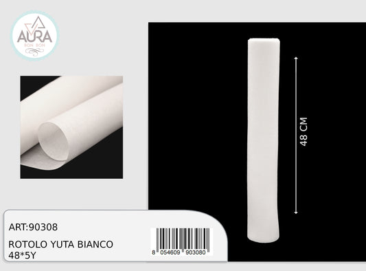 rotolo di yuta bianco
