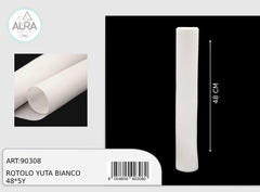 48cmx5y white jute roll