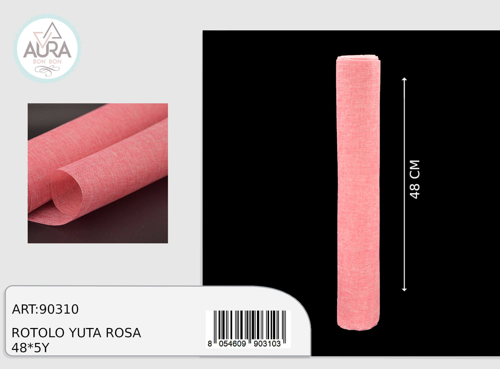 Rotolo yuta 48cmx5y rosa
