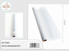 rotolo organza 48cmx5y argento