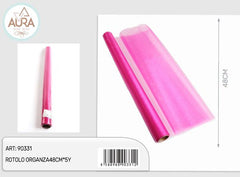 rotolo organza 48cmx5y magenta