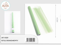 rotolo organza 48cmx5y verde