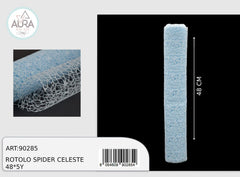 Spider organza roll 48cmx5y light blue