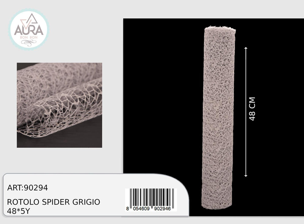rotolo organza spider 48cmx5y grigio