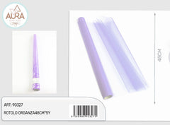 rotolo organza 48cmx5y lilla