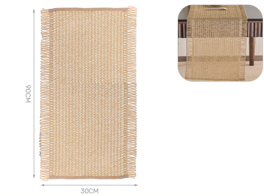 Hemp runner 30x90cm beige