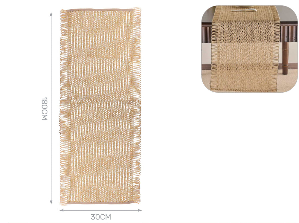 Hemp runner 30x180cm beige