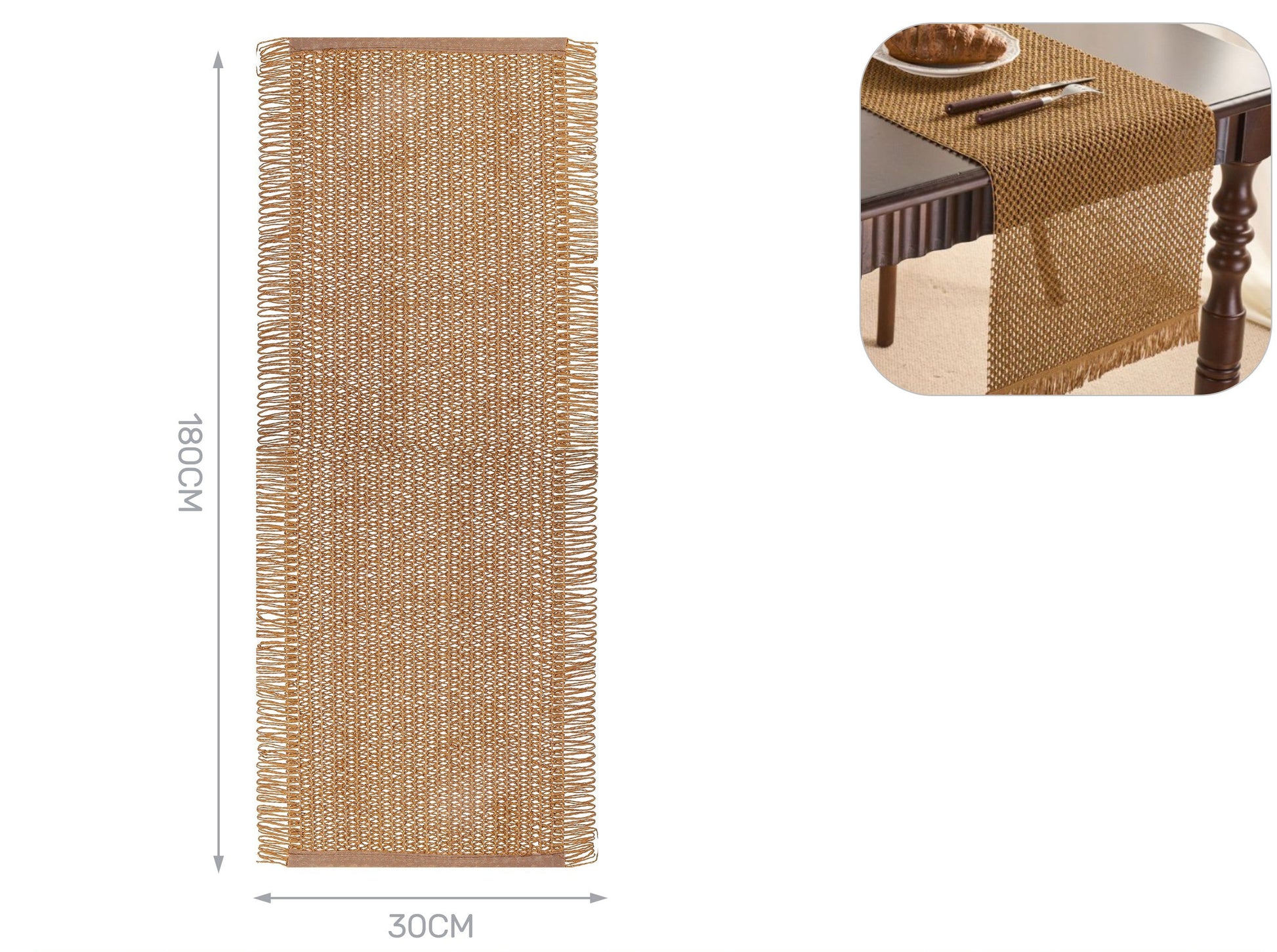 runner in canapa marrone