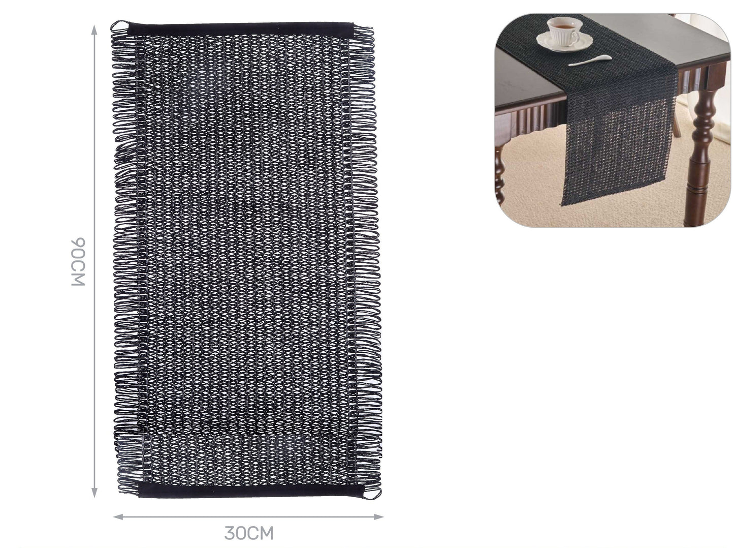 runner in canapa nero