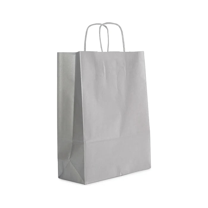 Jolly Silver Shopper 22x10x32cm white kraft colored