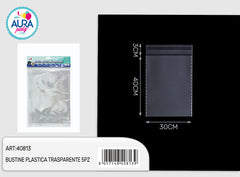 Bustine plastica trasparente 5pz 30x40cm