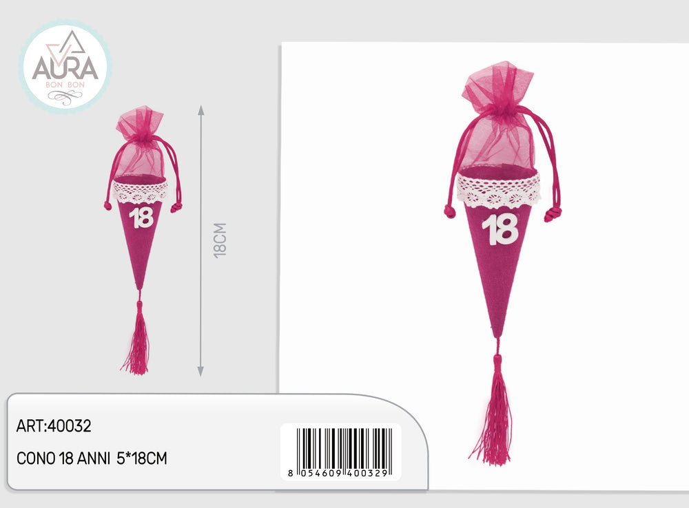 18 year old fuchsia cone bag