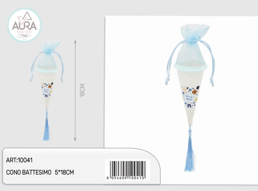 sacchetto cono baby celeste