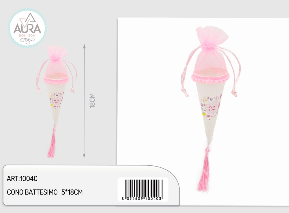 pink baby cone bag 5x18cm