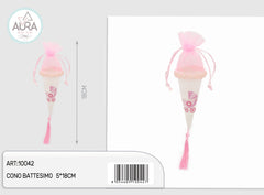 sacchetto cono baby rosa