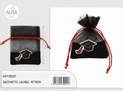 10x13cm black graduation bag