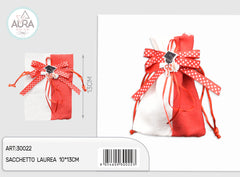 10x13cm red and white graduation bag