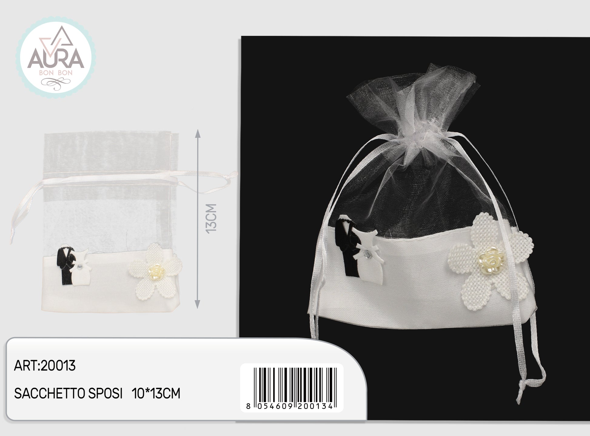 sacchetto matrimonio bianco