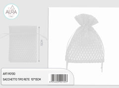 White mesh bag 10x13cm