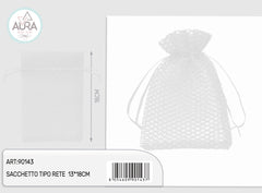 White mesh bag 13x18cm