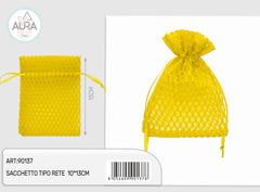 Sacchetto rete giallo 10x13cm