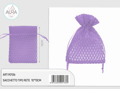 Purple mesh bag 10x13cm