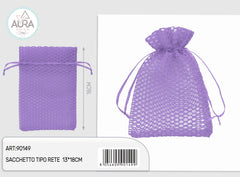 Sacchetto rete lilla 13x18cm