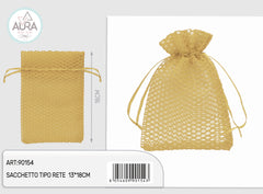 Sacchetto rete oro 13x18cm