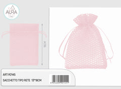 Sacchetto rete rosa 13x18cm