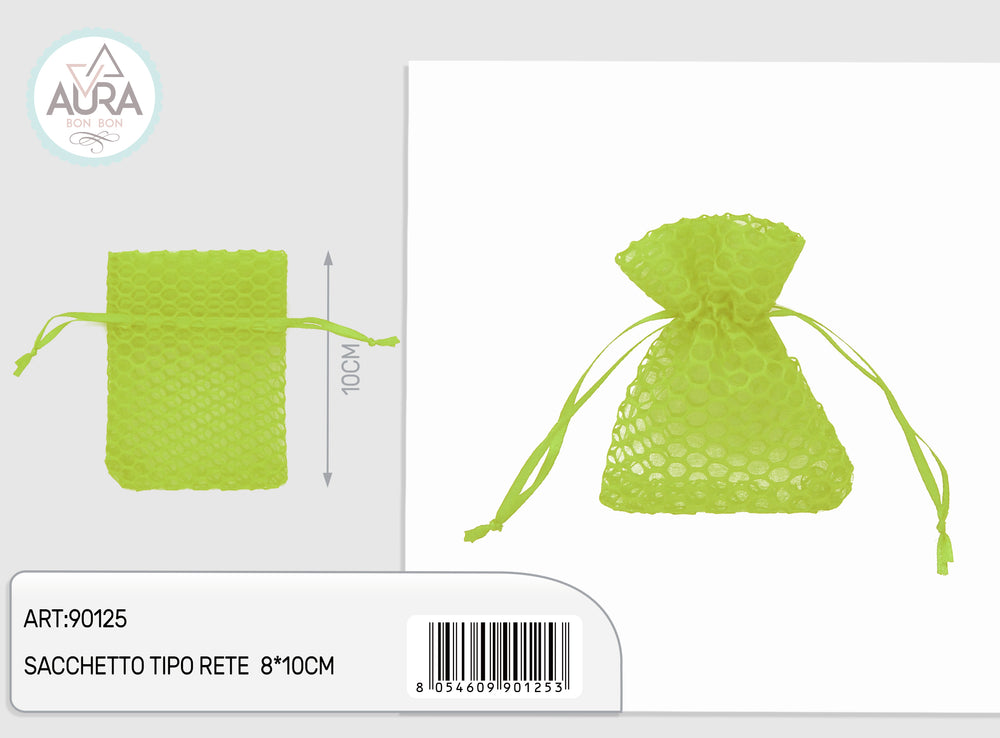 Green mesh bag 8x10cm